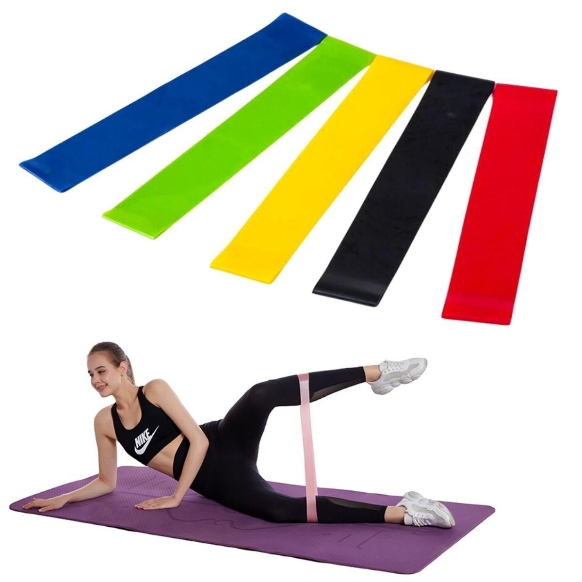 BUFFER® 5li Egzersiz Direnç Bant Seti Pilates Crossfit Ekipmanları