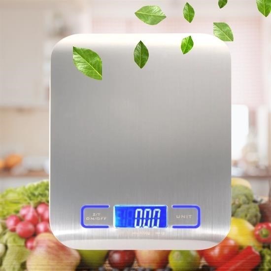 BUFFER® TF 1002 Hassas Ölçümlü Maksimum 5 Kg Kapasiteli Led Ekran Platin Dijital Mutfak Tartısı