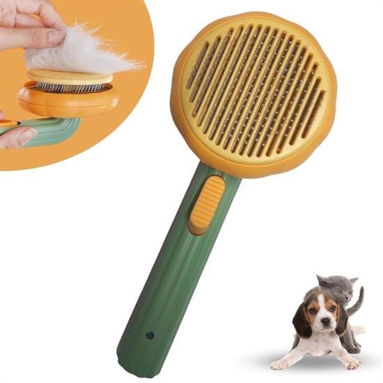 BUFFER Plastik Yeşil Evcil Hayvan Bakım Pet Fırçası Çok Amaçlı Pet Fırçası Yeşil