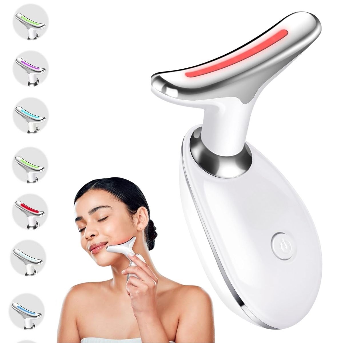 BUFFER® 7 Farklı Işık Modlu Titreşimli Boyun Ve Yüz Ems Güzellik Cihazı