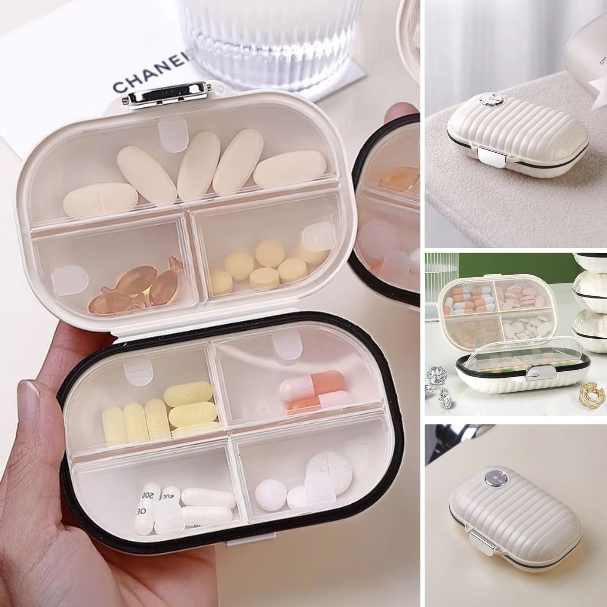 BUFFER® Taşınabilir İlaç Kutusu 7 gün Bölmeli Büyük İlaç Kutusu