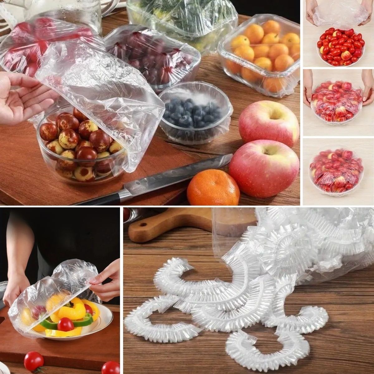 BUFFER® 100 Adet Tazeliği Koruyan Tencere ve Tabak Bonesi Çok Amaçlı Kullan At Tabak Bonesi