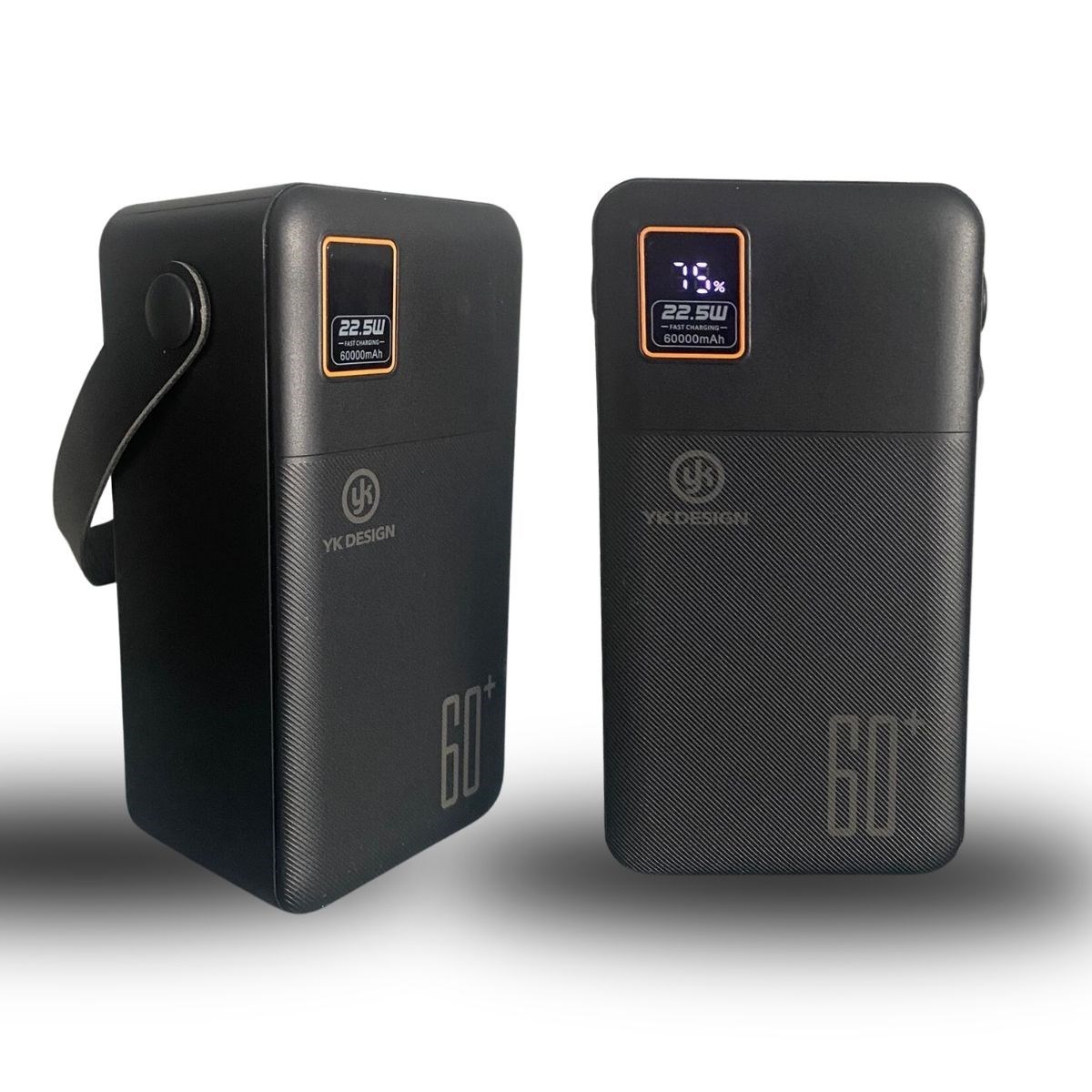 BUFFER® 60000 mAh 5 Cep telefonunu Aynı Anda Şarj Edebilen Pil Ekranlı El Fenerli Hızlı Şarjlı Powerbank